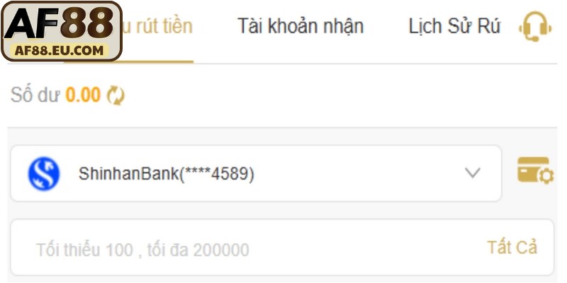 Hướng dẫn chi tiết quy trình rút tiền AF88
